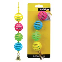 Small Bird Toy Geo Balls w Bell