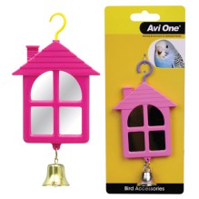 Small Bird Toy House Shaped Mirror